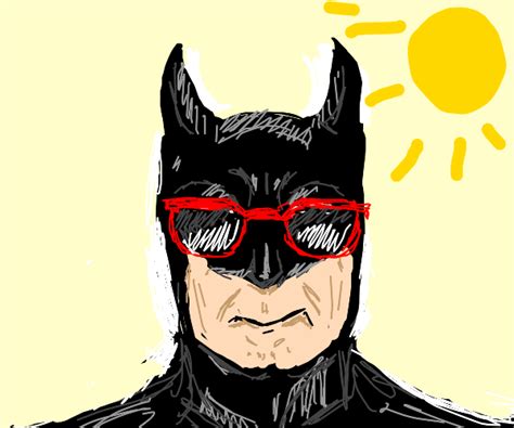 batman with glasses.